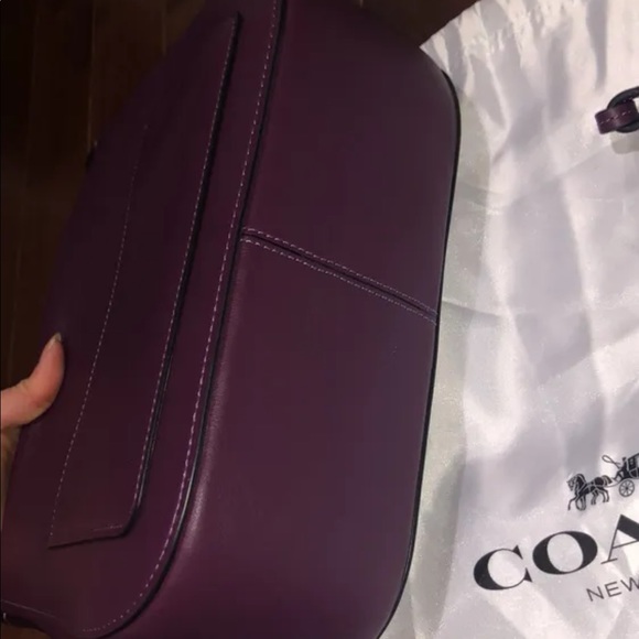 Gorgeous Deep Purple Coach Retail Gun metal chain bag - Picture 7 of 12